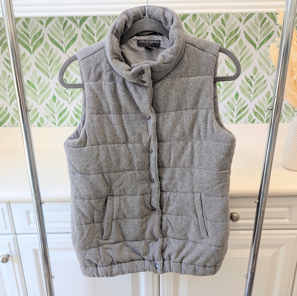 A Pea In The Pod Gray Wool Vest Small Warm Maternity - Picture 1 of 9
